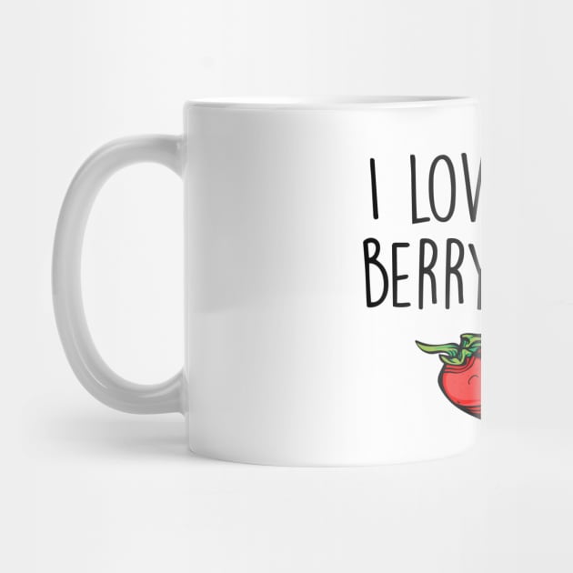 Valentines Day, Cute - I love you berry much by qpdesignco